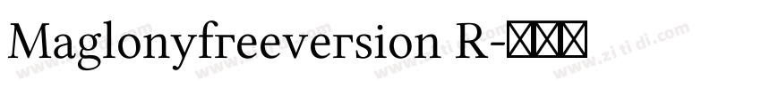 Maglonyfreeversion R字体转换